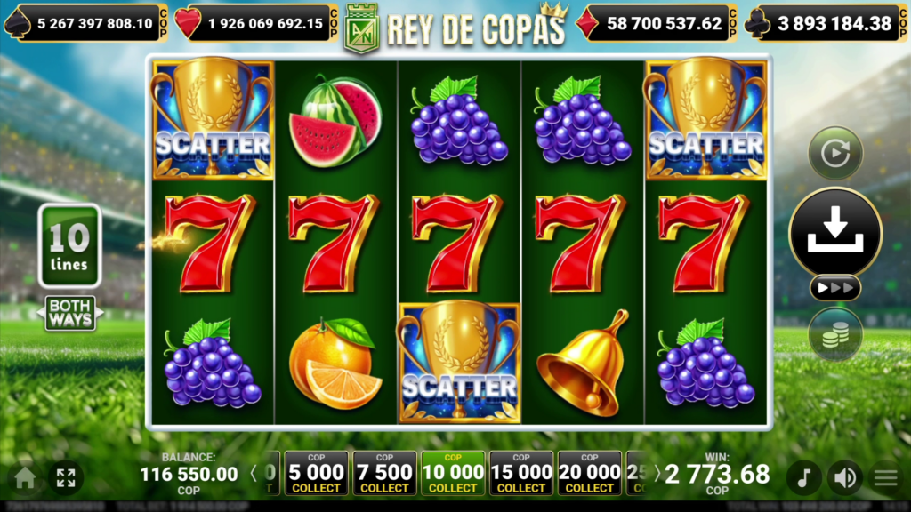 Game play Rey de copas - Slot Atlético Nacional